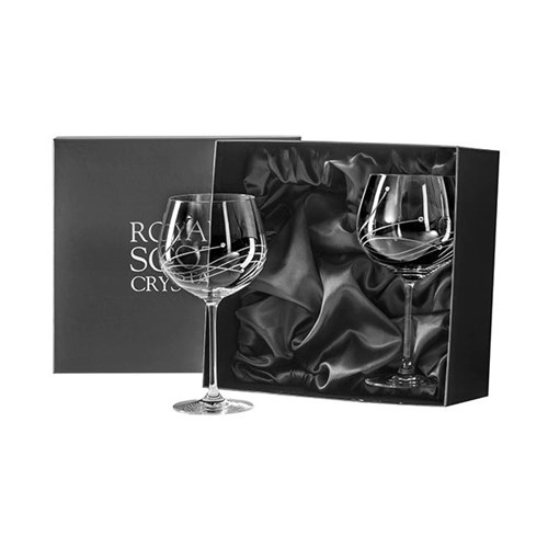Diamante - 2 Gin And Tonic (GAndT) Copa Glasses (Presentation Boxed) Royal Scot Crystal - Next Day Delivery